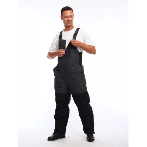 Полукомбинезон «Зимний» мужской темно-серый черный