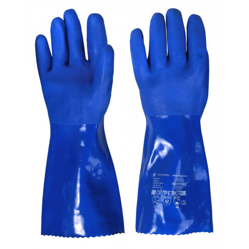 Перчатки Safeprotect ОЙЛРЕЗИСТ (интерлок+ПВХ, дл.35см (К80 Щ40)