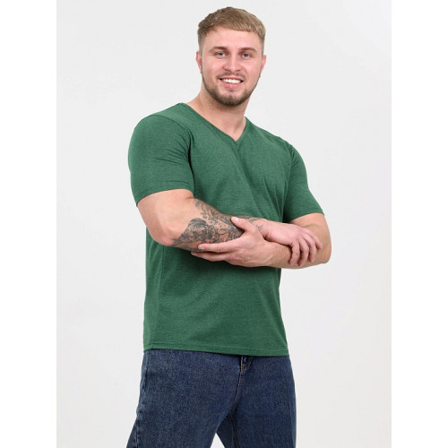 Футболка «Однотонная V-горло» мужская
